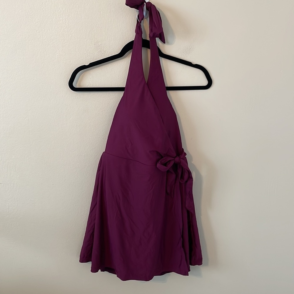 J. Crew Halter Wrap Swim Dress